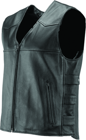 River Road Plains Leather Vest Black - Small - 094405