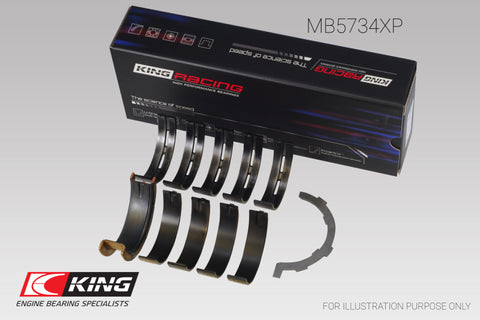 King Ford Mustang 302 Coyote (Size .25) Performance Main Bearing Set - MB5734XP0.25