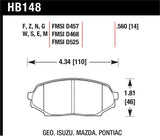 Hawk 90-93 Geo Storm / 90-92 Isuzu Impulse / 90-93 Mazda Miata DTC-60 Front Race Brake Pad - HB148G.560