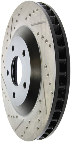 StopTech 04 & 08 Cadillac XLR/XLR-V / 97-04 Chevy Corvette Slotted & Drilled Front Right Rotor - 127.62060R
