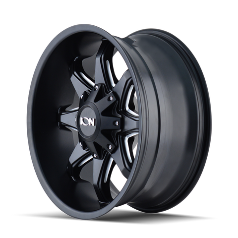 ION Type 181 20x9 / 8x165.1 BP / 0mm Offset / 130.8mm Hub Satin Black/Milled Spokes Wheel - 181-2976M