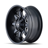 ION Type 181 20x12 / 8x165.1 BP / -44mm Offset / 130.8mm Hub Satin Black/Milled Spokes Wheel - 181-2276M
