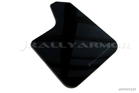 Rally Armor Universal UR Black Mud Flap Red Logo - Pair - MF12-UR-BLK-RD-LRT