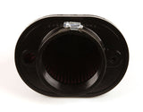 K&N Universal Chrome Filter-Oval Tapered 4in Flg ID x 5.375in Base O/S W x 3.313in Top O/S W - RC-1680