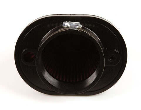 K&N Universal Chrome Filter-Oval Tapered 4in Flg ID x 5.375in Base O/S W x 3.313in Top O/S W - RC-1680
