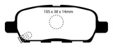 EBC 08-13 Infiniti EX35 3.5 Yellowstuff Rear Brake Pads - DP41955R