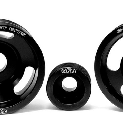 GFB 04-10 WRX/STI 3 Piece Under-Drive Pulley Kit w/ Belts (Crank Alternator & Power Steering) - 2010