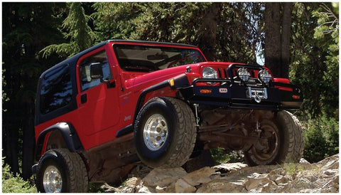 Bushwacker 97-06 Jeep TJ Max Pocket Style Flares 4pc - Black - 10908-07