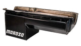 Moroso Pre-80 Chevrolet SBC/Dart Little M Power Pouch Wet Sump 7qt 8.25in Steel Oil Pan - Black - 21015