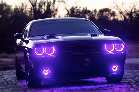 Oracle 0814 Dodge Challenger Dynamic Surface Mount Headlight/Fog Light Halo Kit COMBO - 1458-332