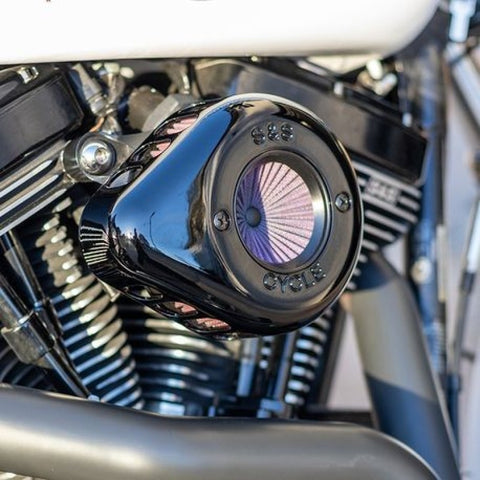 S&S Cycle 08-16 Touring/16-17 Softail Models Stealth Air Stinger Kit w/ Gloss Black Teardrop - 170-0720A