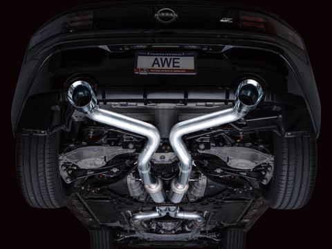 AWE Tuning 2023 Nissan Z RZ34 RWD Track Edition Cat-Back Exhaust System w/ Chrome Silver Tips - 3020-32400