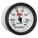 AutoMeter Gauge Vac/Boost 2-5/8in. 30Inhg-20PSI Mechanical Phantom II - 7801