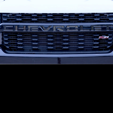 Putco 2020 Chevy Silverado HD - Grille Letters - Black Platinum Chevrolet Letters - 55553BPGM