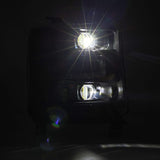 AlphaRex 16-18 Chevy 1500HD LUXX LED Proj Headlights BK w/Seq Actvn Light / SeqSig (Req PN 810023) - 880234