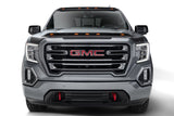 AVS 19-22 GMC Sierra 1500 Aeroskin Low Profile Hood Shield w/ Lights - Black - 753167