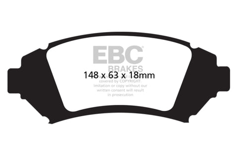 EBC 05 Buick Le Sabre (FWD) 3.8 (16in Wheels) Ultimax2 Front Brake Pads - UD1076