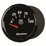 Autometer Designer Black II 52mm 100 PSI Oil Pressure Gauge - 1228