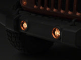 Raxiom 07-23 Jeep Wrangler JK & JL Axial Series Tri-Bar LED Fog Lights- Amber - J130810