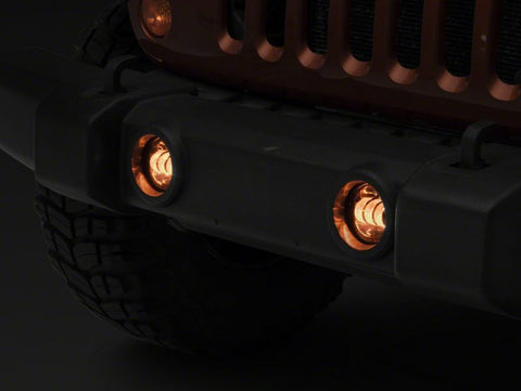 Raxiom 07-23 Jeep Wrangler JK & JL Axial Series Tri-Bar LED Fog Lights- Amber - J130810