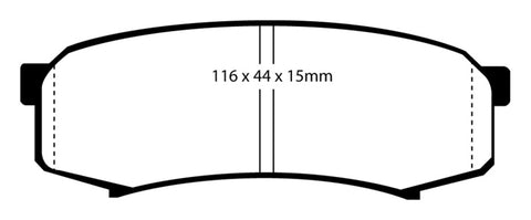 EBC 10+ Lexus GX460 4.6 Yellowstuff Rear Brake Pads - DP4993R
