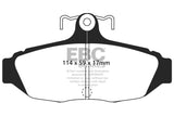 EBC 87-93 Ford Mustang 5.0 Greenstuff Rear Brake Pads - DP21172