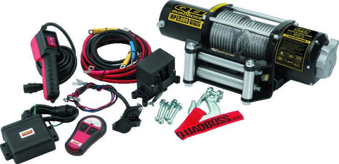 QuadBoss Winch Kit - 50ft Cable - 3.8hp - Roller Fairlead - Wireless Remote - 5000lb - 608850