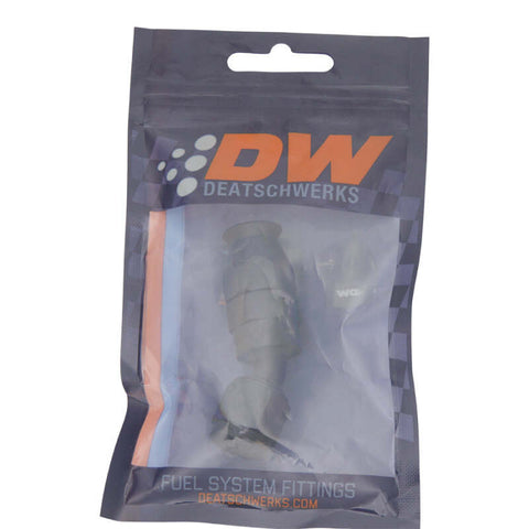 DeatschWerks 6 AN Female Flare Swivel 30-Degree Hose End PTFE - Anodized Matte Black - 6-02-0870-B