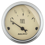 Autometer 2-1/16in Antique Beige 0E to 90F Electric Fuel Level Gauge - 1815