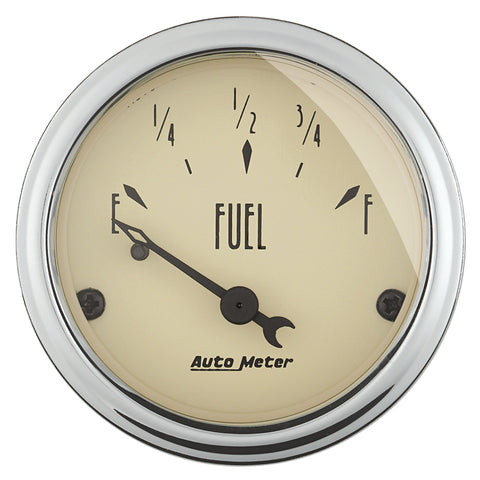 Autometer 2-1/16in Antique Beige 0E to 90F Electric Fuel Level Gauge - 1815