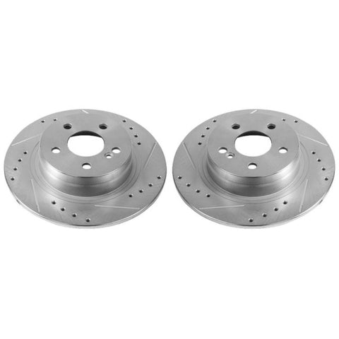 Power Stop 12-16 Mercedes-Benz C250 Rear Evolution Drilled & Slotted Rotors - Pair - EBR1047XPR