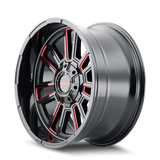 Mayhem 8115 Apollo 20x9 / 8x170 BP / 0mm Offset / 125.2mm Hub Black w/ Prism Red Wheel - 8115-2970BTR