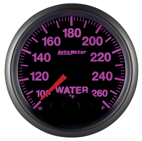 Autometer Elite 52mm 100-260 Degrees F Water Temperature Peak and Warn Gauge w/ Electronic Control - 5654