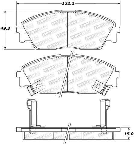 StopTech Street Brake Pads - 308.03730
