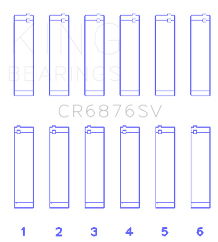 King Engine Bearings Mercedes-Benz OM 642 Connecting Rod Bearing Set - CR6876SV