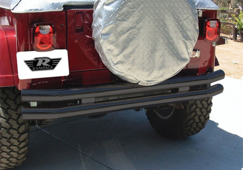 Rampage 1987-1995 Jeep Wrangler(YJ) Double Tube Bumper - Black - 7649