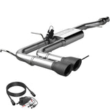 QTP 14-18 Chevy Silverado 1500 4.8L/5.3L EC/CC SB 304SS Screamer Cat-Back Side Exit w/4.5in Blk Tips - 410014B