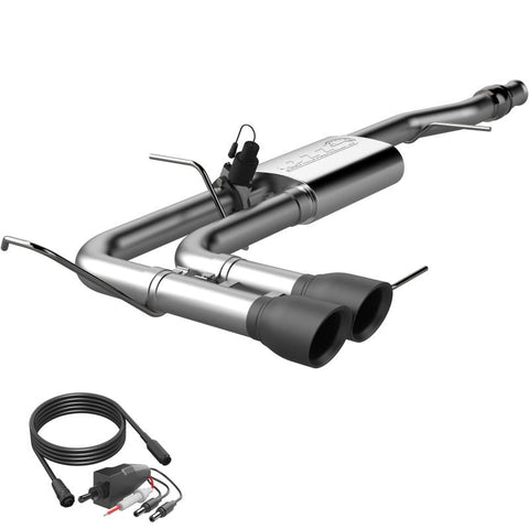 QTP 14-18 Chevy Silverado 1500 4.8L/5.3L EC/CC SB 304SS Screamer Cat-Back Side Exit w/4.5in Blk Tips - 410014B