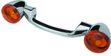 Bikers Choice 91-08 Touring 86-17 FLST Narrow Chrome Rear Turn Signal Bar Kit W/Amber Lens - 491156