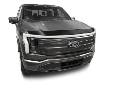 AVS 23-24 Ford F150 Lightning Aeroskin Low Profile Hood Shield - Smoke - 322223