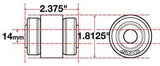 SPC Performance Flex Joint xAxis Jeep JK Rear UCA 14mm X 2 X 1.8125 - 15616