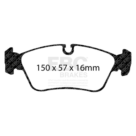 EBC Racing 90-99 BMW 325 (E36) RP-1 Race Front Brake Pads - DP81211RP1