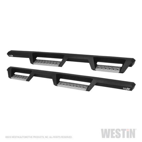Westin 07-18 Jeep Wrangler JKU 4dr. HDX Stainless Drop Nerf Step Bars - Tex. Blk - 56-132952