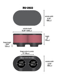K&N Filter Universal Filter 2 3/4 inch Dual Flange GSXR Oval (2/Box) - RU-2922