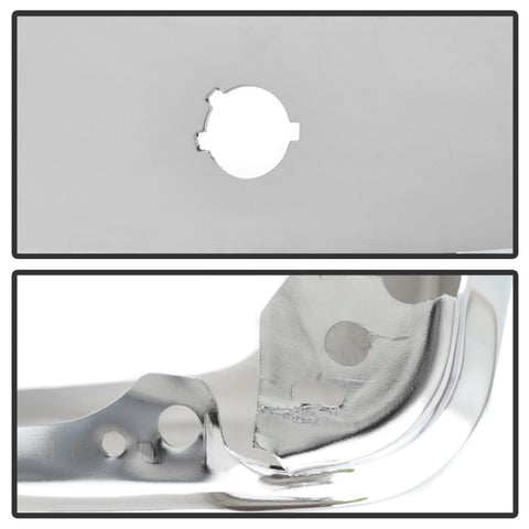 xTune 17-19 Ford F250/ F350 Rear Left Bumper Cap End w/ Sensor Hole - Chrome RB-FF25017-BEWS-L - 9048999