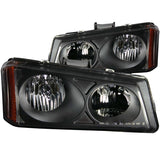 ANZO 2003-2006 Chevrolet Silverado 1500 Crystal Headlights Black - 111009