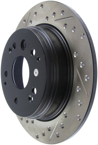 StopTech 04-08 Acura TL / 03-09 Honda Element Slotted & Drilled Right Rear Rotor - 127.40061R