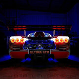 Oracle Ultima GTR LED Waterproof Tail Light Halo Kit - 4 Rings - Red - 1290-003
