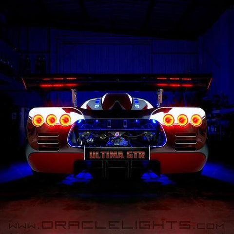 Oracle Ultima GTR LED Waterproof Tail Light Halo Kit - 4 Rings - Red - 1290-003