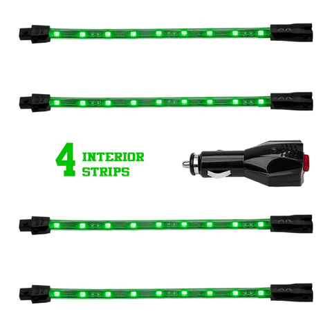 XK Glow Single Color XKGLOW UnderglowLED Accent Light Car/Truck Kit Green - 4x8In - XK041004-G